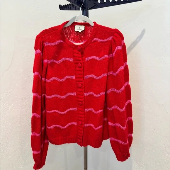 Tuckernuck Meadowbrook Stripe Dulcie Cardigan Large - Picture 3 of 5